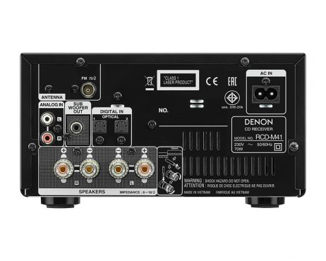 Denon RCD-M41 stereo stiprintuvas su CD grotuvu - juodas - Garsiau.lt